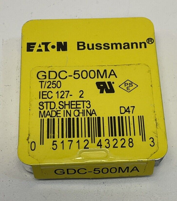 Bussmann GDC-500MA Fuses Box of 5