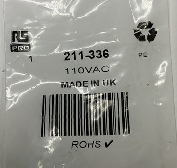 RS Pro 211-336 110VAC Red Panel Mount Indicator - 0