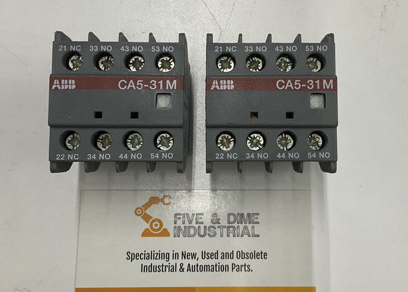 ABB CA5-31M Package of (2) Auxiliary Contact Block