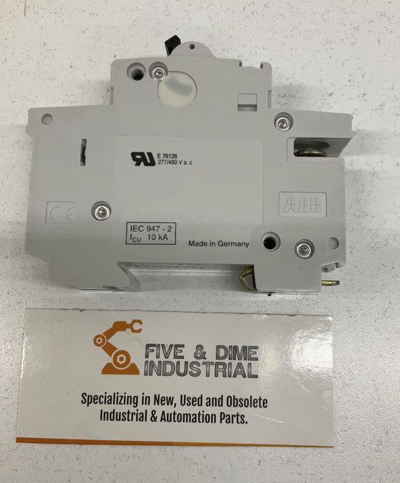 ABB S261-D4 1-Pole Circuit Breaker 4-Amp 277/480VAC, DIN Rail Mount