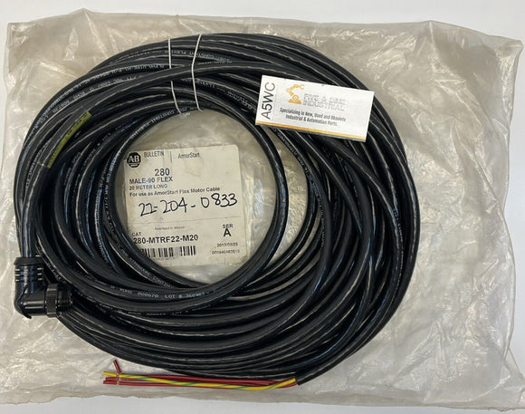 Allen Bradley 280-MTRF22-M20 Male-90 Amor Start Flex Motor Cable 20M