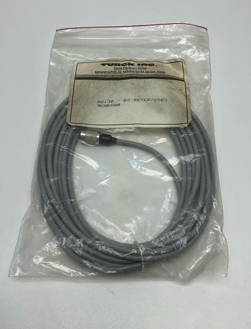 Turck B6130-05 Single End Cable 3-Pin, 3-Wire Straight Female 5-Meters - 0