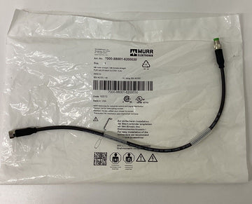 Murr 7000-88001-6200030 M8 Straight Male/Female 3-Wire Cable 0.3 Meter