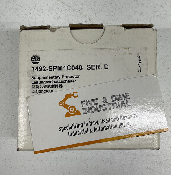 Allen Bradley 1492-SPM1C040 4 Amp Circuit Breakers. Box of (2)