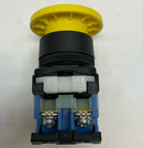 Fuji Electric AR22MOR-11Y Momentary Yellow Mushroom Push Button-5