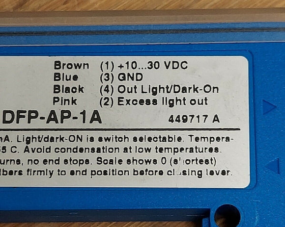 Automation Direct DFP-AP-1A Fiber Amplifier Pnp 10-30 Vdc 200mm