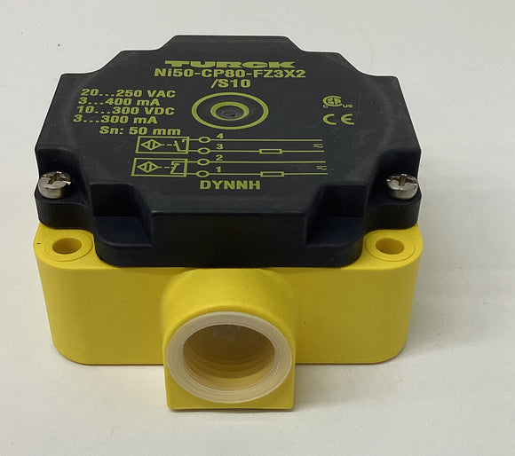 Turck Ni50-CP80-FZ3X2/S10 Inductive Sensor with Increased Switching Distance