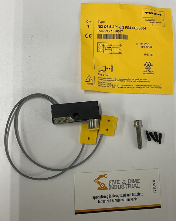 Turck Ni2-Q6 5-ap6-0 2-fs4.4X3/S304 Sensor 1650047  SN:2mm
