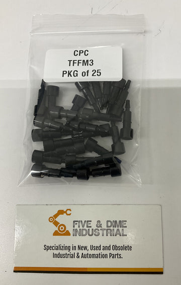 CPC Colder Products TFFM3  Pkg OF 25  3mm Non-Valved Tentube Fitting