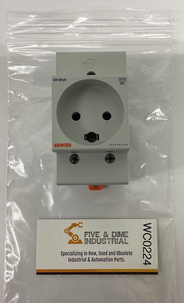 Gewiss GW-96526 Din Rail Danish Socket 2P+E