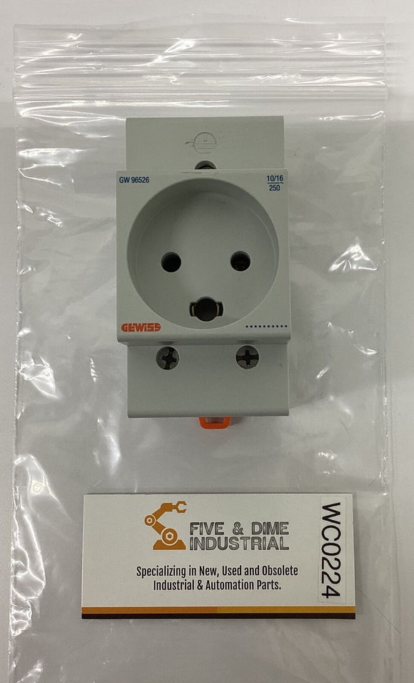 Gewiss GW-96526 Din Rail Danish Socket 2P+E