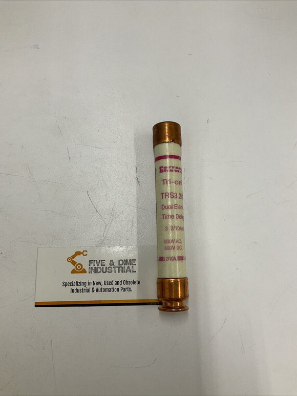 Gould Shawmut Lot of 3 TRS3-2/10R Dual Element Fuses 3-2/10 Amp RK5