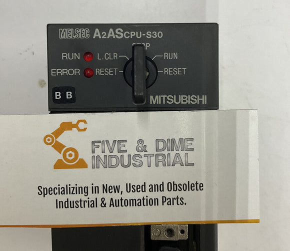 Mitsubishi A2ASCPU-S30 CPU PLC, 30k Step Processor w/ Key