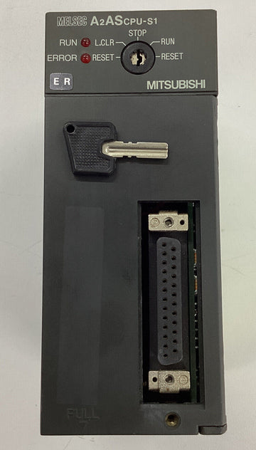 Mitsubishi A2ASCPU-S1 CPU PLC, 14k Step Processor w/ Key - 0