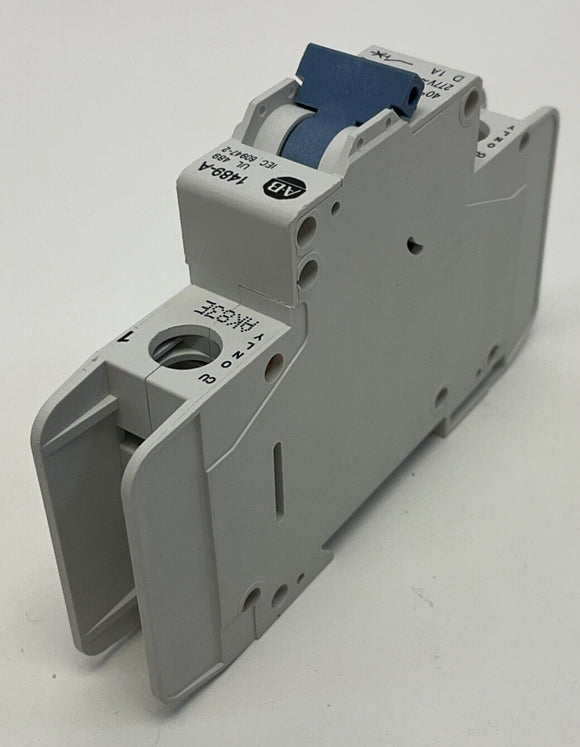 Allen Bradley  1489-A1D010  1 Amp 1 Pole Circuit Breaker  48 VDC,  277 VAC