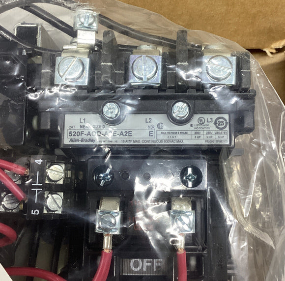 Allen Bradley 520F-AOD-A2E-A2E 2-Speed Constant or  Variable Starter