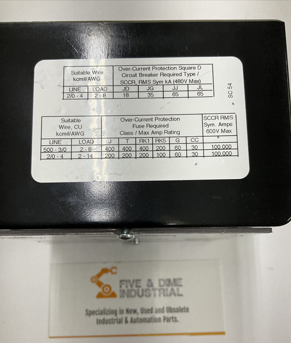 Square D 9080 LBC263106 Power Distribution Block  with Guard 380A 600V