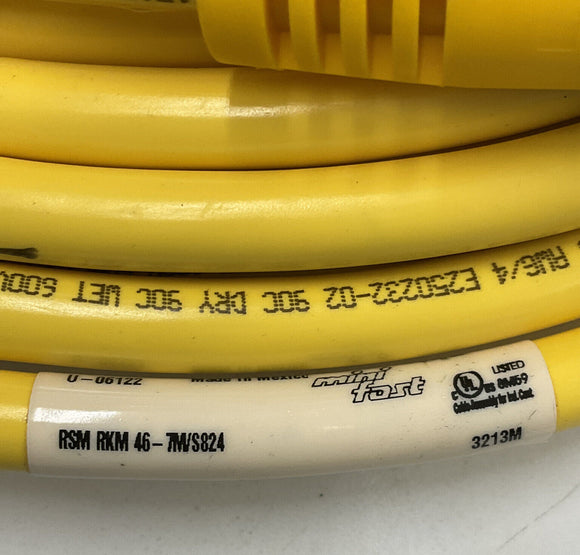 Turck RSM RKM 46-7M/S824 Mini Fast Cable 7 Meters 4-Pin U-06122