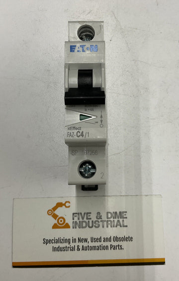Eaton FAZ-C4 / 1SP / 167256 Circuit Breaker DIN Mount 4 Amp