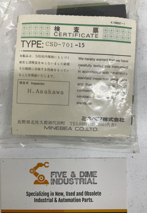 Minebea CSD-701-15  Replacement Parts for Digital Indicator