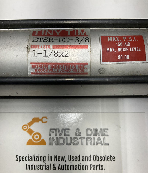 Mosier Tiny Tim ETSR-RC-3/8 Pneumatic Cylinder 1-1/8x2 150 Psi