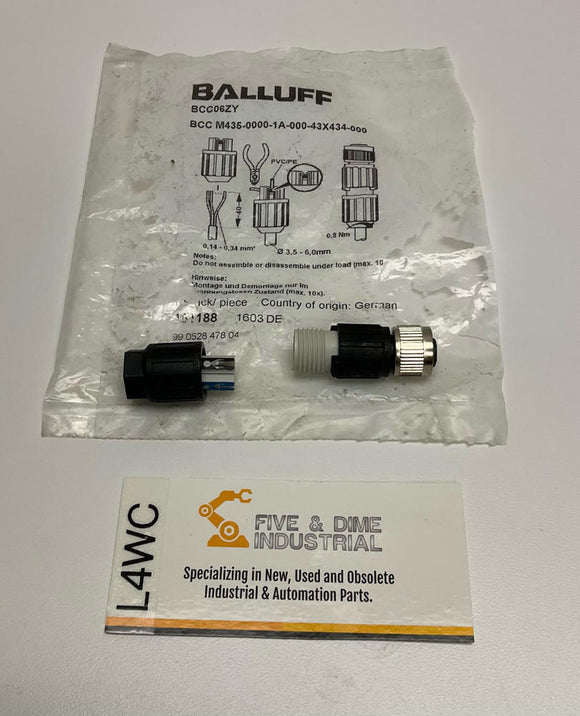 Balluff BCC M435-0000-1A-000-43X434-000 4-Wire Connector BCC06ZY