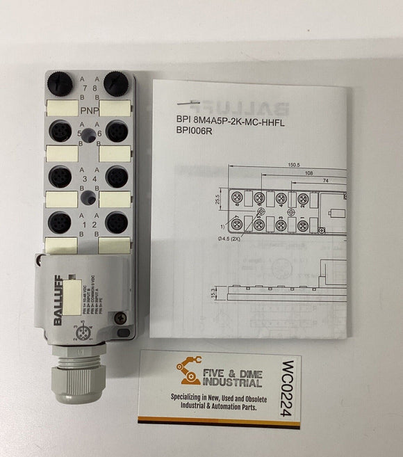 Balluff BPI-8M4A5P-2K-MC-HHFL 8-Port Junction Block BPI006R