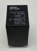 Omron G3F-203S Solid State Relay Input: 3-28VDC, Output 250VAC, 3-Amps-2