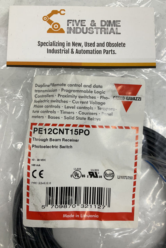 Carlo Gavazzi PE12CNT15PO Photoelectric Receiver Sensor