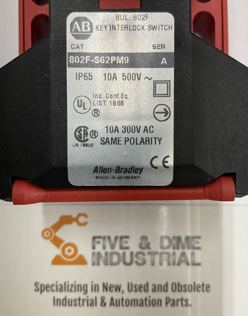 Allen Bradley 802F-S62PM9 Safety Output Module 10A 500V - 0