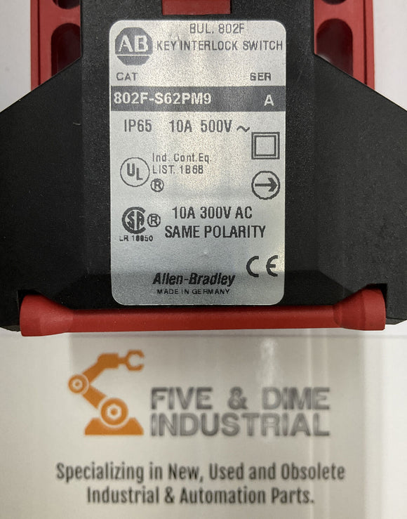 Allen Bradley 802F-S62PM9 Safety Output Module 10A 500V