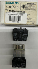 Siemens 3SB3605-0AA61 White Illuminated Pushbutton-1