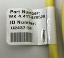 Turck WK4.41T-8/S529 Cable M12, 90 Deg. Female Single End 4-Wire 8M-2