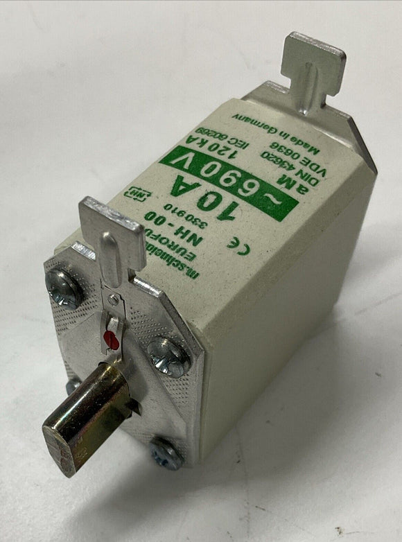 M.Schneider 330910 330-910 NH-00 Gr.00 aM Eurofuse 10A 690 VAC. Box of 3