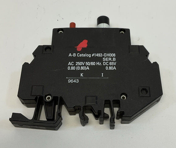 Allen Bradley 1492-GH008 Circuit Breaker 0.8 Amps  250 VAC