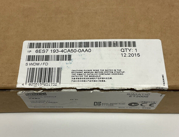 Siemens 6ES7 193-4CA50-0AA0 Simatic Terminal Modules Lot of 5