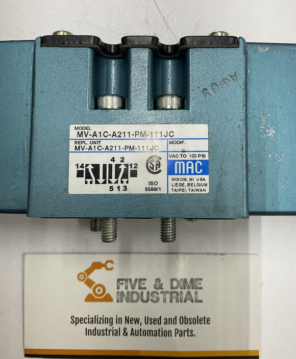 Mac MV-A1C-A211-PM-111JC 110/120V Solenoid Valve