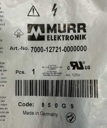 Murr 7000-12721-0000000 M12, Male, 5-Pole Field Connector - 0