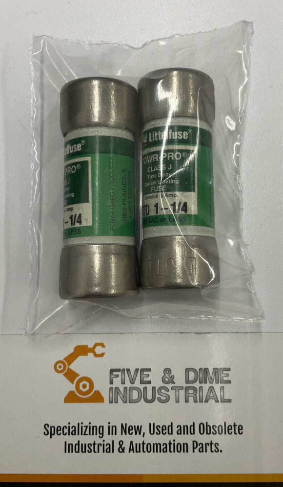 Littelfuse JTD-1-1/4 Lot of 2  Fuse 1-1/4A 600V