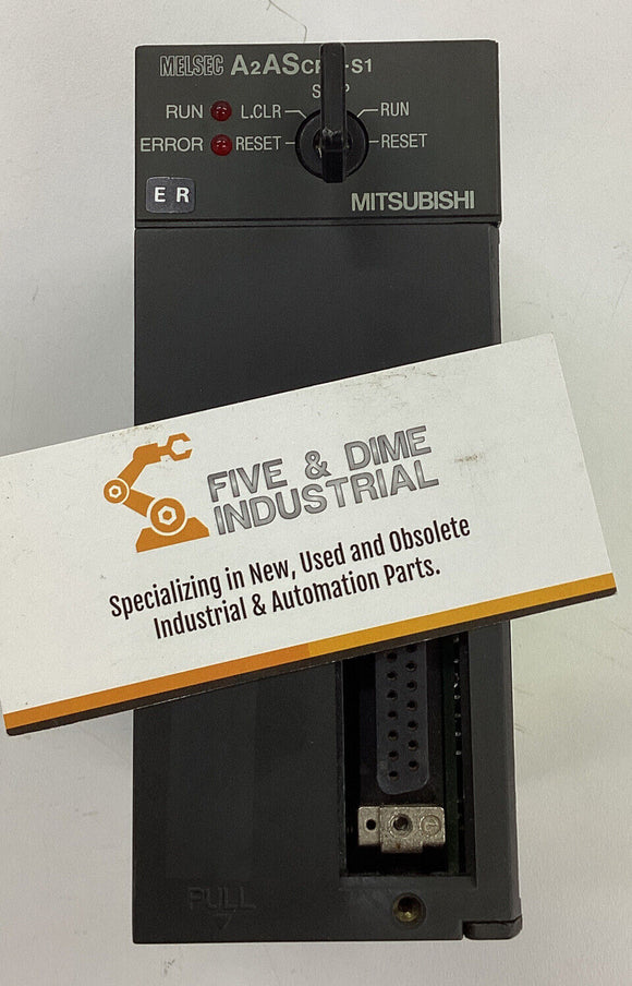 Mitsubishi A2ASCPU-S1 CPU PLC, 14k Step Processor w/ Key