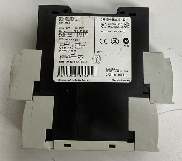 Siemens 3RP1505-2BW30 Solid State Timer Relay