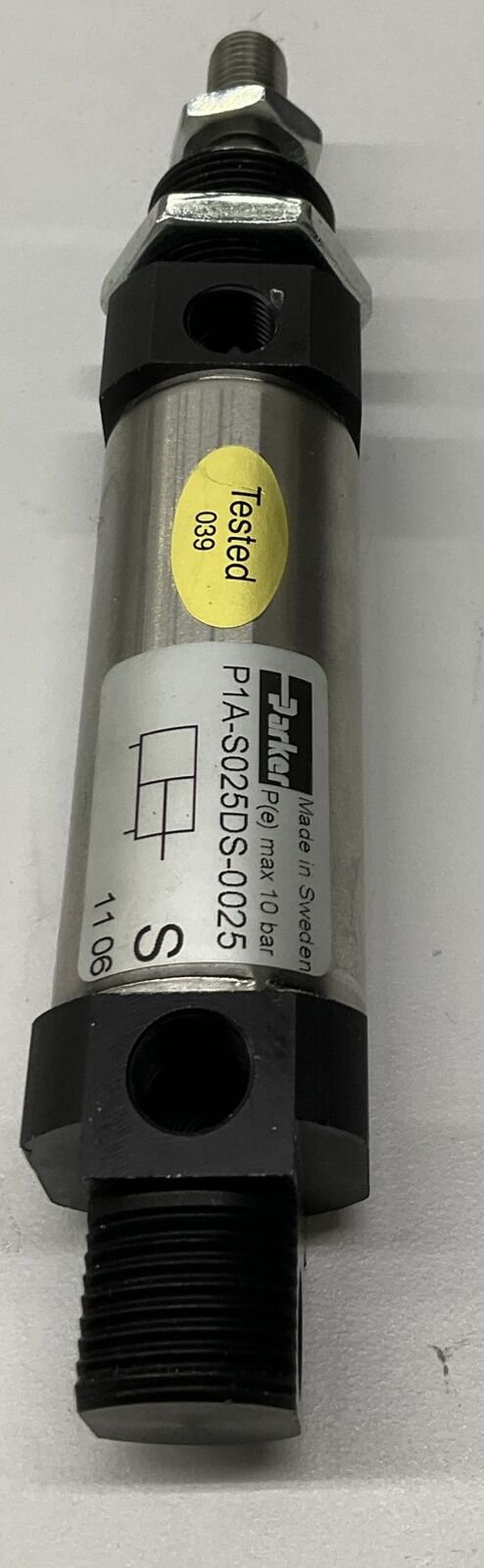 Parker P1A-S025DS-0025 Double Acting Cylinder w/Bumpers