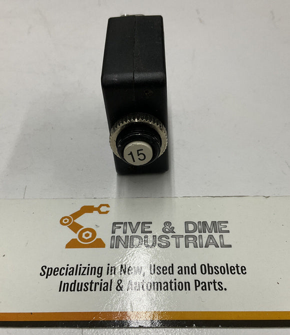 Potter & Brumfield W58-XC4C12A-15 Circuit Breaker 15 Amp 250 VAC 50 VDC