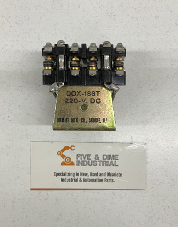 Ohmite Dox 188T 4PDT 10A 220 Volts DC Gen Purpose Relay