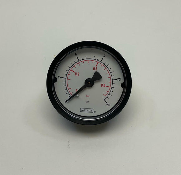 Noshok  20-110-15 Psi/ KPA-DMC  2'' 15 Psi ABS Plastic Gauge 1/8 Npt Rear