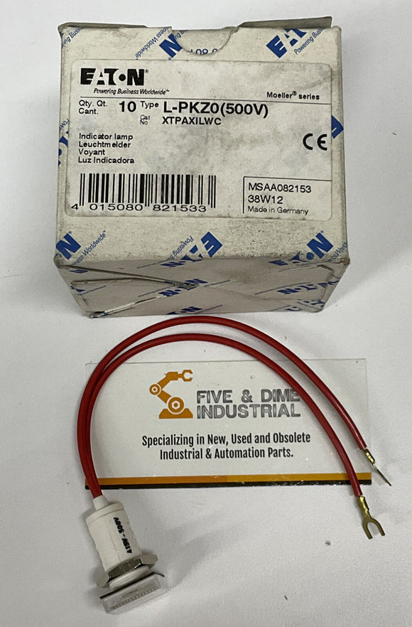 Eaton L-PKZ0 XTPAXILWC Universal Indicator Lamp White 415-500V. Box of 10
