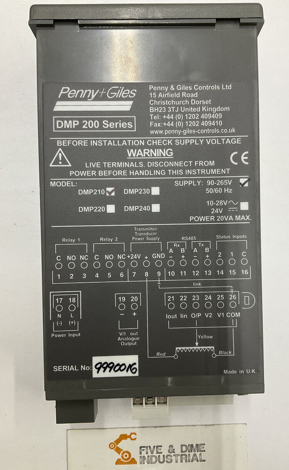 Penny  Giles Controls Panel Meter DPM 210