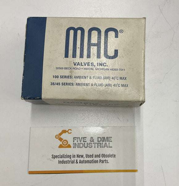 Mac 45A-AA1-DDAAA-1BA 24VDC Pneumatic Solenoid Valve