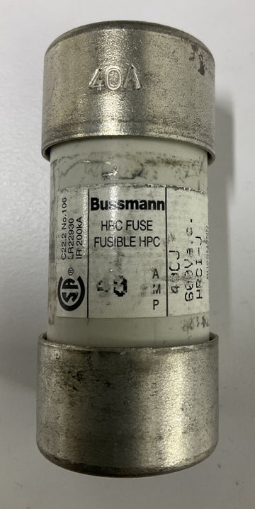 Bussman HRC-40  40CJ Fusible HPC 600V 40A Fuse - 0