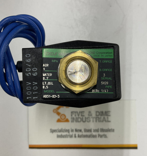 CKD AB31-02-3 New Solenoid Valve AC100V